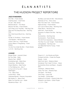 the hudson project repertoire