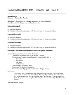 Compiled facilitator data &ndash; Eleanor Hall &ndash; Dec. 9