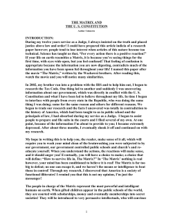 Matrix - U.S. Constitution