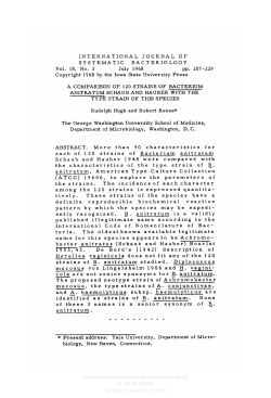 INTERNATIONAL JOURNAL OF SYSTEMATIC BACTERIOLOGY
