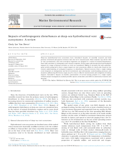 Impacts of anthropogenic disturbances at deep
