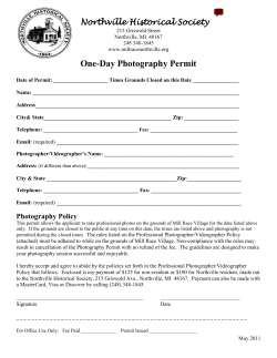 Northville Historical Society One-Day