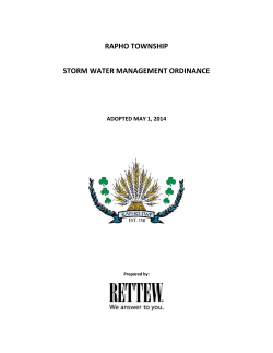 Storm Water Management Ordinance Adopted