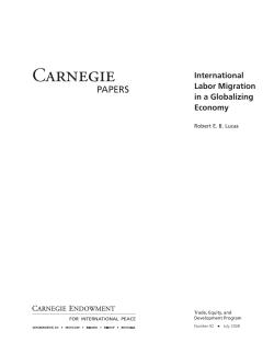 International Labor Migration in a Globalizing Economy