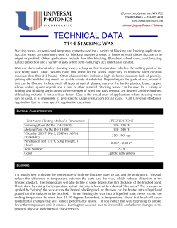 444 stacking wax - Universal Photonics