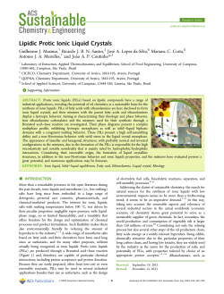 Lipidic Protic Ionic Liquid Crystals - PATh