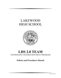 LHS 2.0 TEAM - Lakewood City Schools