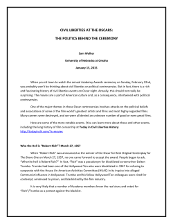 civil liberties at the oscars: the politics behind the