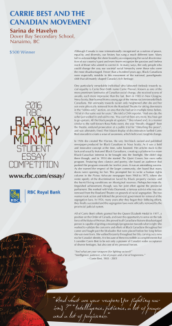 carrie best and the canadian movement