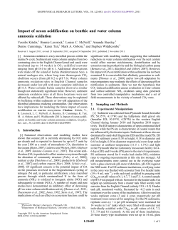 Impact of ocean acidification on benthic and water column ammonia