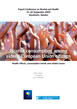 Alcohol consumption among elderly European Union citizens