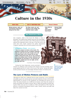 Culture in the 1930s