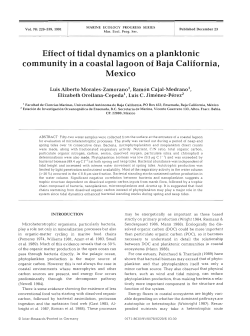 Effect of tidal dynamics on a planktonic community in a coastal