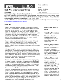 Tamara Unroe - Live Arts Saskatchewan