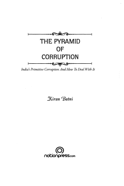 THE PYRAMID OF CORRUPTION India`s Primitive Corruption