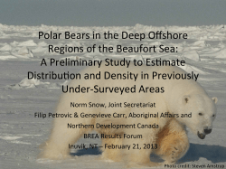 Polar Bears in the Deep Offshore Regions of the Beaufort Sea: A
