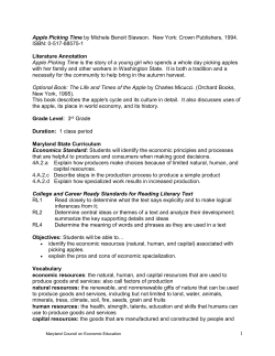 Apple Picking Time - Maryland Council on Economic Education