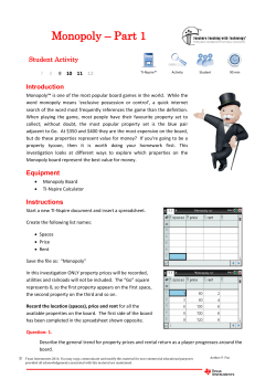 Monopoly &ndash; Part 1 - TI Education