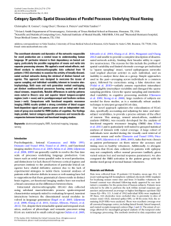Category Specific Spatial Dissociations of
