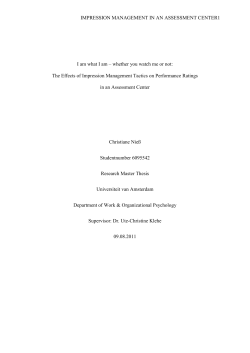 impression management in an assessment center