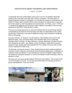 2016 AEE Trade Mission to Cuba - Association of Energy Engineers