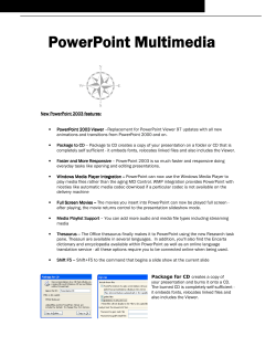 Advanced PowerPoint Multimedia