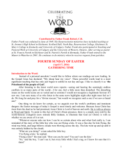April 17 2016 Fourth Sunday of Easter