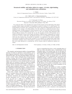 Structural stability and lattice defects in copper