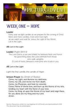 to Candle Lighting Liturgy as Printable