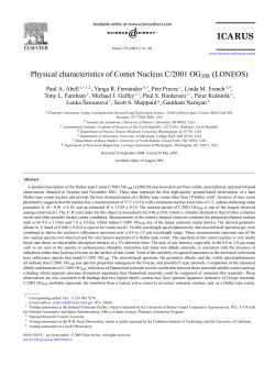 Physical characteristics of Comet Nucleus C/2001