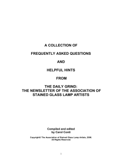A COLLECTION OF FREQUENTLY ASKED QUESTIONS AND