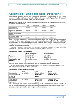 Appendix 1 - Small business: Definitions
