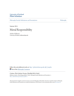 Moral Responsibility - Pilot Scholars