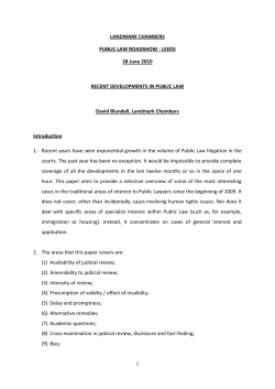Public Law Update - Landmark Chambers