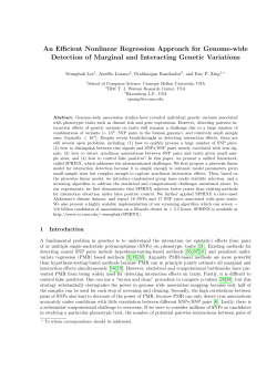An Efficient Nonlinear Regression Approach for Genome