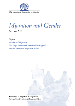 Migration and Gender - Regional Conference on Migration