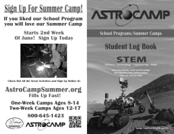 AstroCamp STEM Log Book