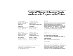 Enhancing Touch Interfaces with Programmable Friction