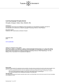 Tilburg University Learning language through