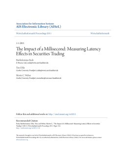 The Impact of a Millisecond: Measuring Latency