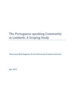 The Portuguese-speaking Community in Lambeth
