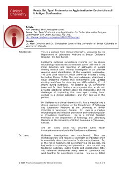 Ready, Set, Type! Proteomics vs Agglutination for Escherichia coli H