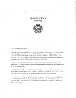 Minefield and Wire Breaching