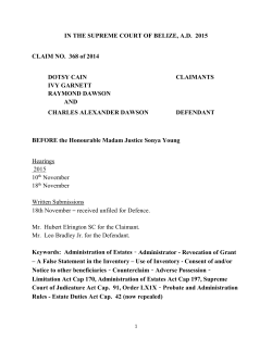 Dotsy Cain, Ivy Garnett, Raymond Dawson v