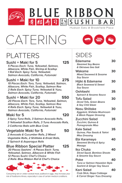 catering - Blue Ribbon Sushi Bar