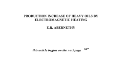 production increase of heavy oils by electromagnetic heating