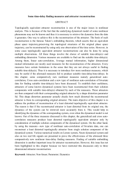 Some time-delay finding measures and attractor reconstruction