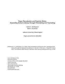 Paper Pterodactyls and Popsicle Sticks: Expanding School Literacy