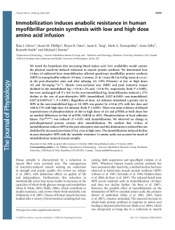 Immobilization induces anabolic resistance in human