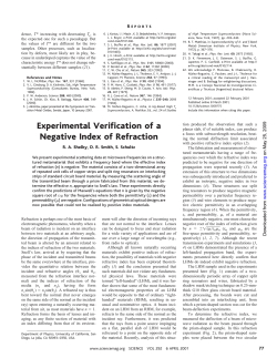 Experimental Verification of a Negative Index of Refraction
